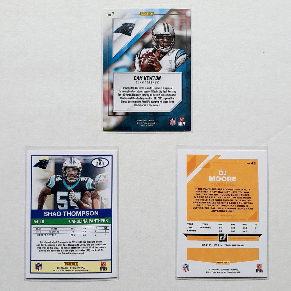 Carolina Panthers 9 Card Lot - FTBL [5_1] - Picture 8 of 8